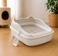 Cat Litter Box Small Size Pet Sandbox for Kitty Anti-Splash Cats Toilet