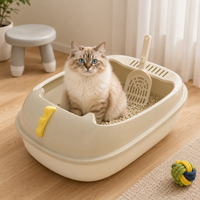 Dinosaur Semi-Closed Cat Litter Box Extra Large Anti-Splash Bedpan Washable Removable Plastic Toilet Stock Wholesale