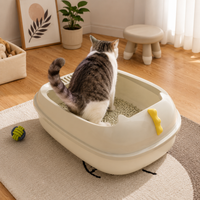Dinosaur Semi-Closed Cat Litter Box Extra Large Anti-Splash Bedpan Washable Removable Plastic Toilet Stock Wholesale