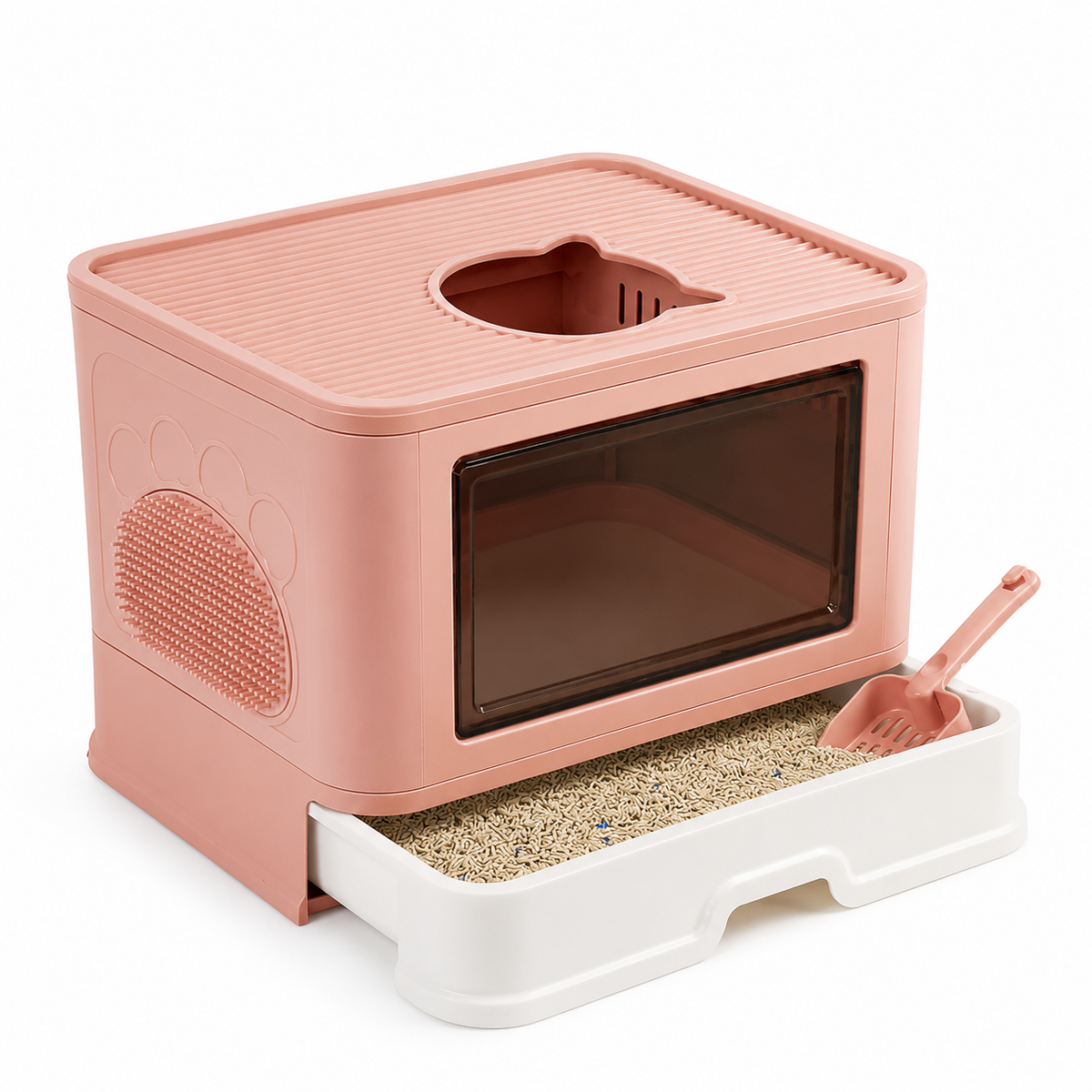 Cat litter tray-foldable Cat toilet home-48.5*38cm-pink/gray/blue