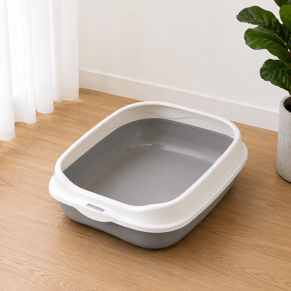 Semi-enclosed Litter Box Spatter-proof Cat Toilet Large Kitten Cleaning Supplies Large Cat Poop Bowl Pet Bupplies