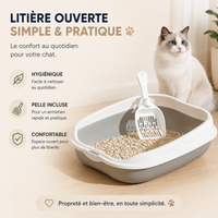 Semi-enclosed Litter Box Spatter-proof Cat Toilet Large Kitten Cleaning Supplies Large Cat Poop Bowl Pet Bupplies