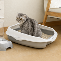 Semi-enclosed Litter Box Spatter-proof Cat Toilet Large Kitten Cleaning Supplies Large Cat Poop Bowl Pet Bupplies