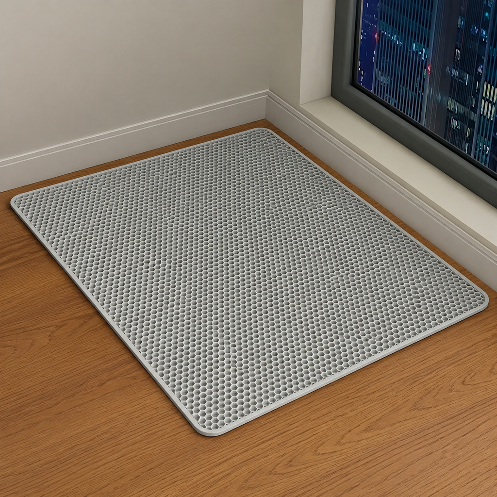 Cat Litter Mat Waterproof Double Layer Pet Litter Box Mat Pet Toilet Cat Mat Nonslip Sand Cat Washable Mat Pet Clean