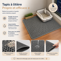 Cat Litter Mat Waterproof Double Layer Pet Litter Box Mat Pet Toilet Cat Mat Nonslip Sand Cat Washable Mat Pet Clean