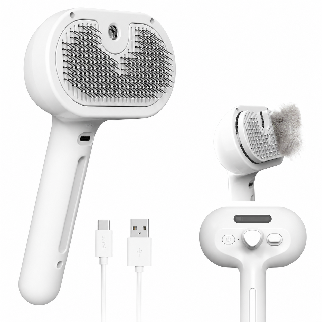 Upgraded Pet Spray Grooming Comb Steamy Floating Hair Removal Cleaning Steam Brush Styling for Dogs Cats Accessories