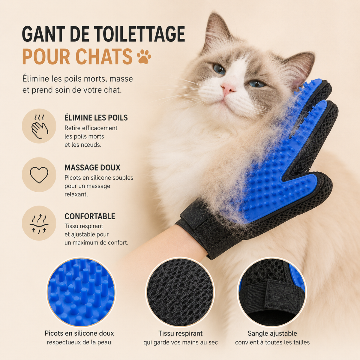 Pet Hair Glove Comb Pet Dog Cat Grooming Cleaning Glove Deshedding Hair remover Massage Brush Animal Supplies Cat Accessoies
