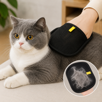 New Pet Hair Removal Tool Reusable Static Removal Gloves, Double-Sided Grooming Gloves for Pets Removes Pet Fur Hair for Carpets