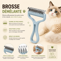 Cat Brush Pet Knot Comb 2 in 1 Dogs Cat Fur Knot Cutter Pets Hair Removal Comb Dog Grooming Shedding Tools Pet Cleaning Supplies