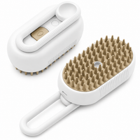 3 in 1 One Button Steam Spray Pet Brush Foldable Rotatable Massage Brush for Cat Dog Hair Removal Bath Floating Hair Grooming
