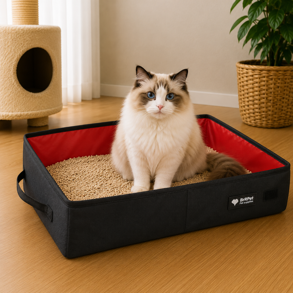 Portable Folding Travel Pet Litter Box Dog Toilet Tray Folding Cat Litter Potty Waterproof Outdoor Foldable Cat Litter Box