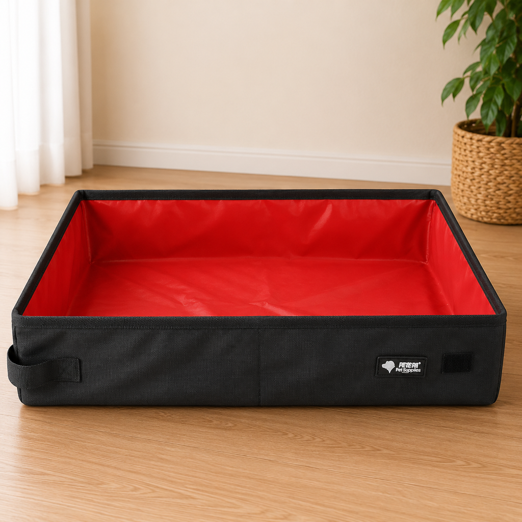 Portable Folding Travel Pet Litter Box Dog Toilet Tray Folding Cat Litter Potty Waterproof Outdoor Foldable Cat Litter Box