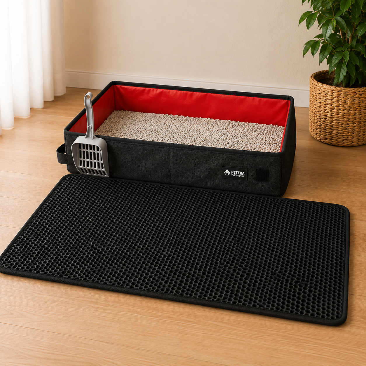 Pet Cat Litter Mat Waterproof Double Layer Cat Litter Trapping Pet Litter Box Mat Clean Pad Products For Cats Accessories