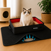 Pet Cat Litter Mat Waterproof Double Layer Cat Litter Trapping Pet Litter Box Mat Clean Pad Products For Cats Accessories