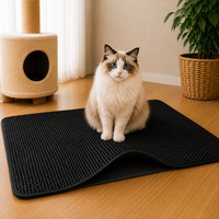 Pet Cat Litter Mat Waterproof Double Layer Cat Litter Trapping Pet Litter Box Mat Clean Pad Products For Cats Accessories