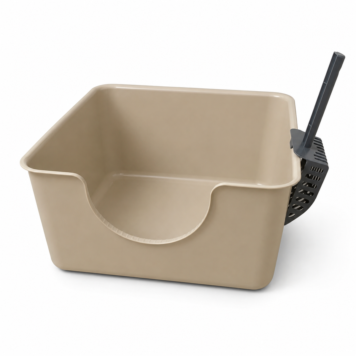 Open Top Pet Litter Tray Anti Splashing Cat Bedpan Cat Litter Box with High Side Kitty Litter Pan for Kitten Small Medium Cats
