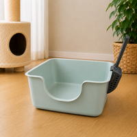 New cat litter box extra large open semi closed toilet cat litter box anti splash cat supplies