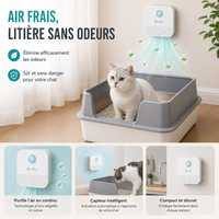 DownyPaws 4000mAh Smart Cat Odor Purifier For Cat Litter Box Deodorizer Pet Toilet Air Purifier Dog Cat Litter Deodorant