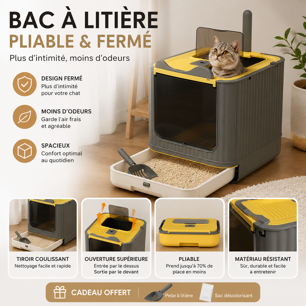 Cat litter basin oversized splash-proof fully enclosed cat toilet sterilization deodorant drawer cat litter basin cat litter box