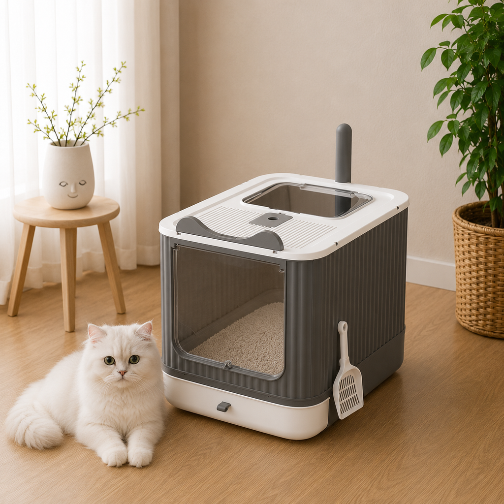 Cat litter basin oversized splash-proof fully enclosed cat toilet sterilization deodorant drawer cat litter basin cat litter box
