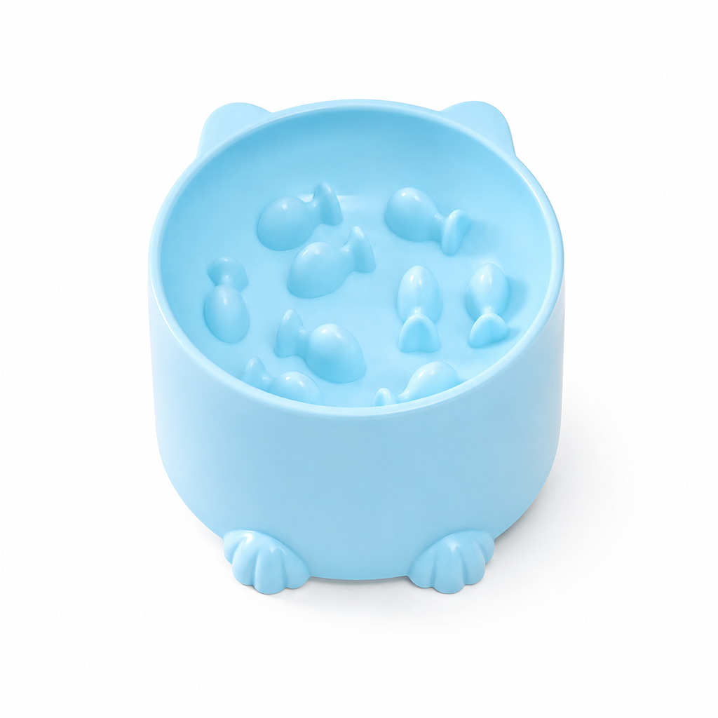 Pet High Foot Anti Choking Bowl Cat Basin Neck Protection Cat Food Bowl Rice Bow Slow Food Anti Choking Pet Bowl