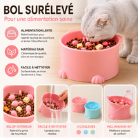 Pet High Foot Anti Choking Bowl Cat Basin Neck Protection Cat Food Bowl Rice Bow Slow Food Anti Choking Pet Bowl