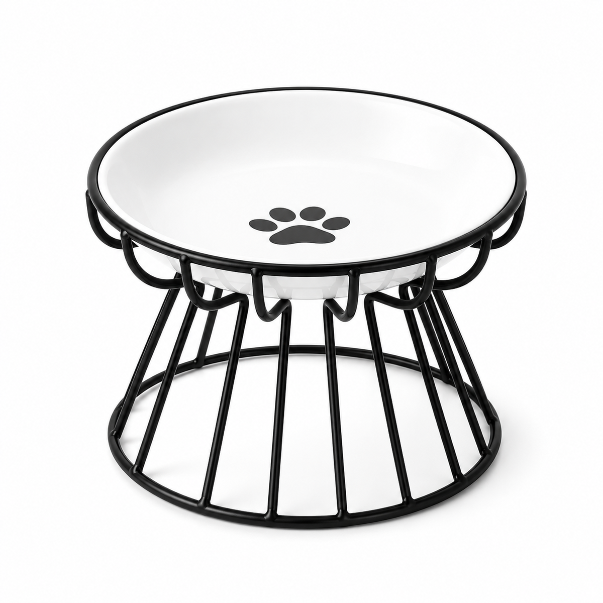Pet Ceramic Bowl Nordic High Footed Ceramic Cat Food Bowl Snack Can Plate Anti Overturning Kitten Puppy Food Water Feeding Bowl