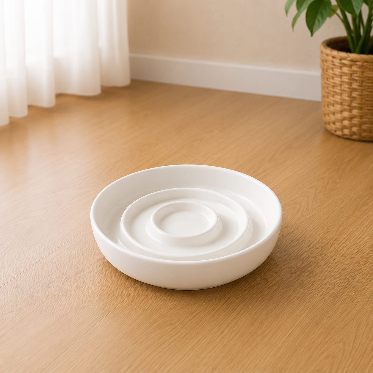 New Ceramic Cat Slow Food Bowl Anti-choking Small Dog Food Bowl Pet Supply