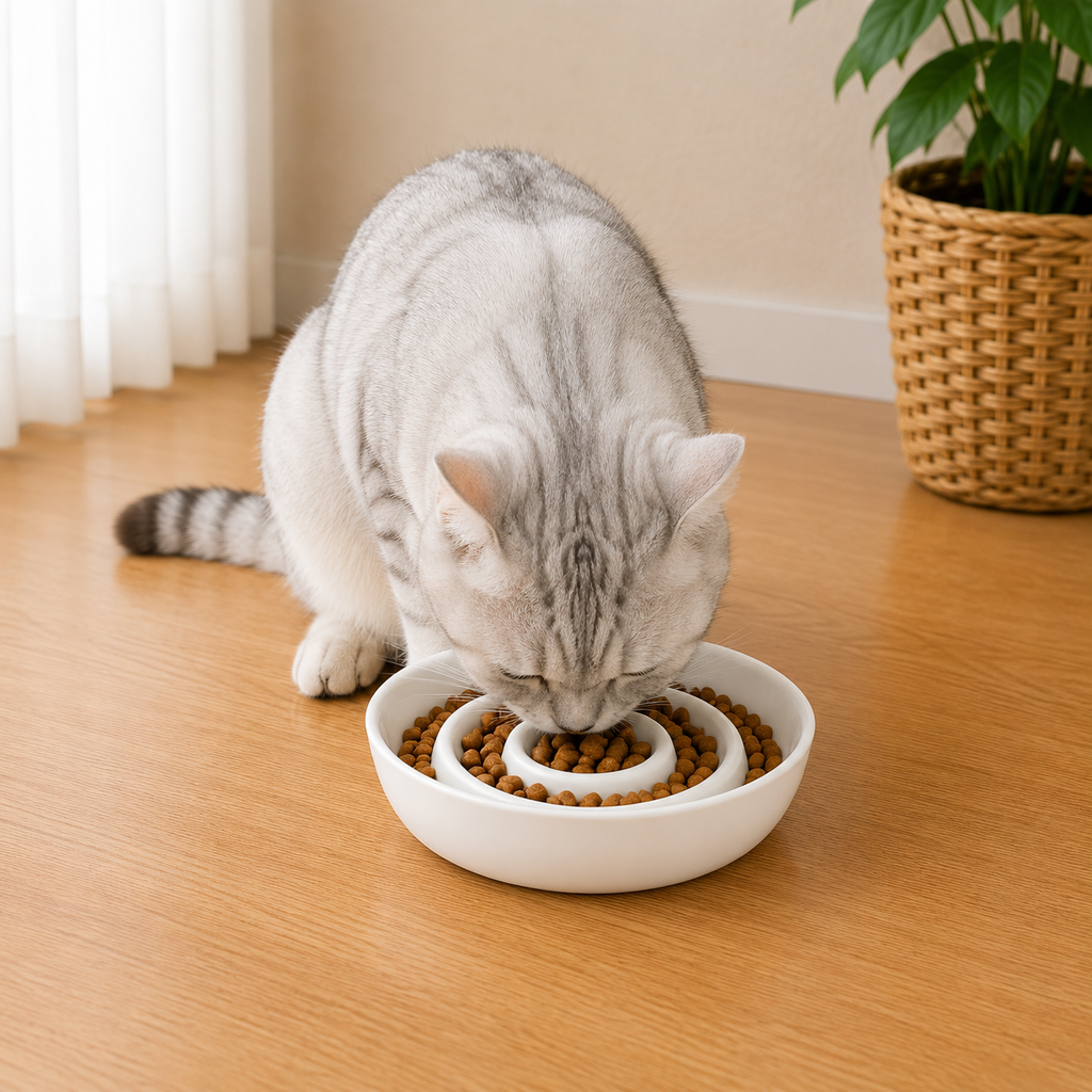 New Ceramic Cat Slow Food Bowl Anti-choking Small Dog Food Bowl Pet Supply
