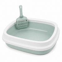 Excrement Training Sand Litter Box Cat Dog Tray with Scoop Anti-Splash Dog Toilet Cat Litter Box 1 Set Pet Toilet Bedpan