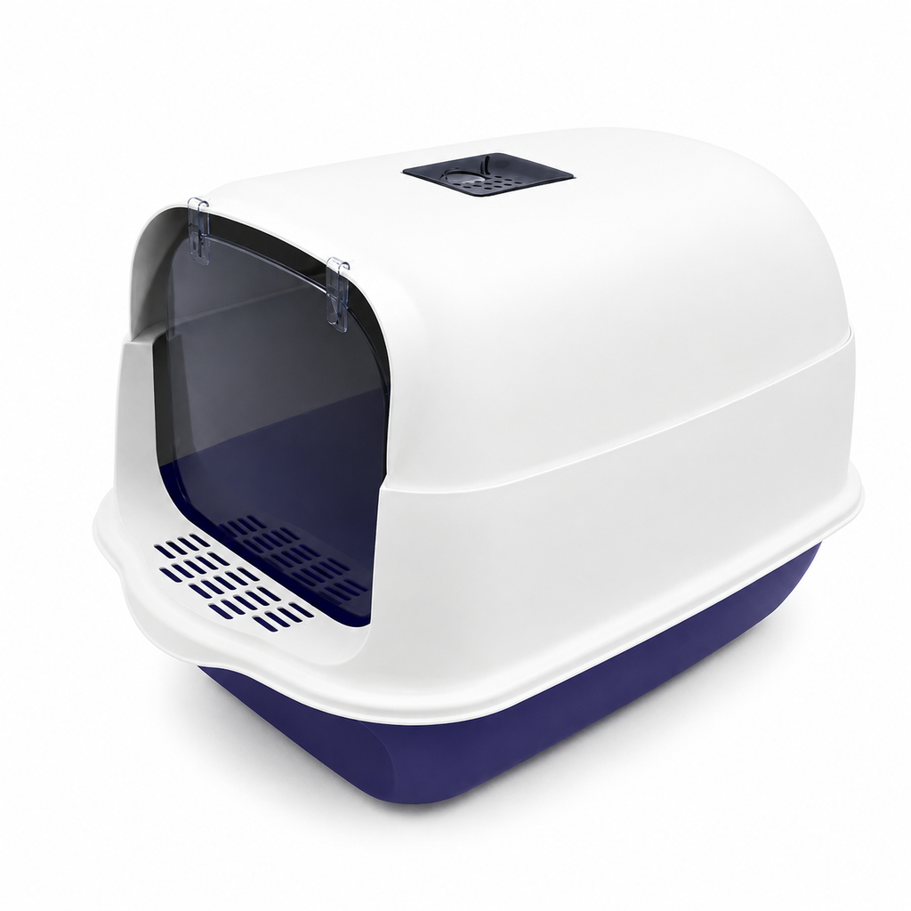 Pet Litter Box Fully Enclosed Spillproof Deodorant Cat Toilet Two-Way Shovel Large Capacity Cat Toilet Litter Box Closed Sandbox