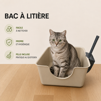 Open Top Pet Litter Tray Anti Splashing Cat Bedpan Cat Litter Box with High Side Kitty Litter Pan for Kitten Small Medium Cats