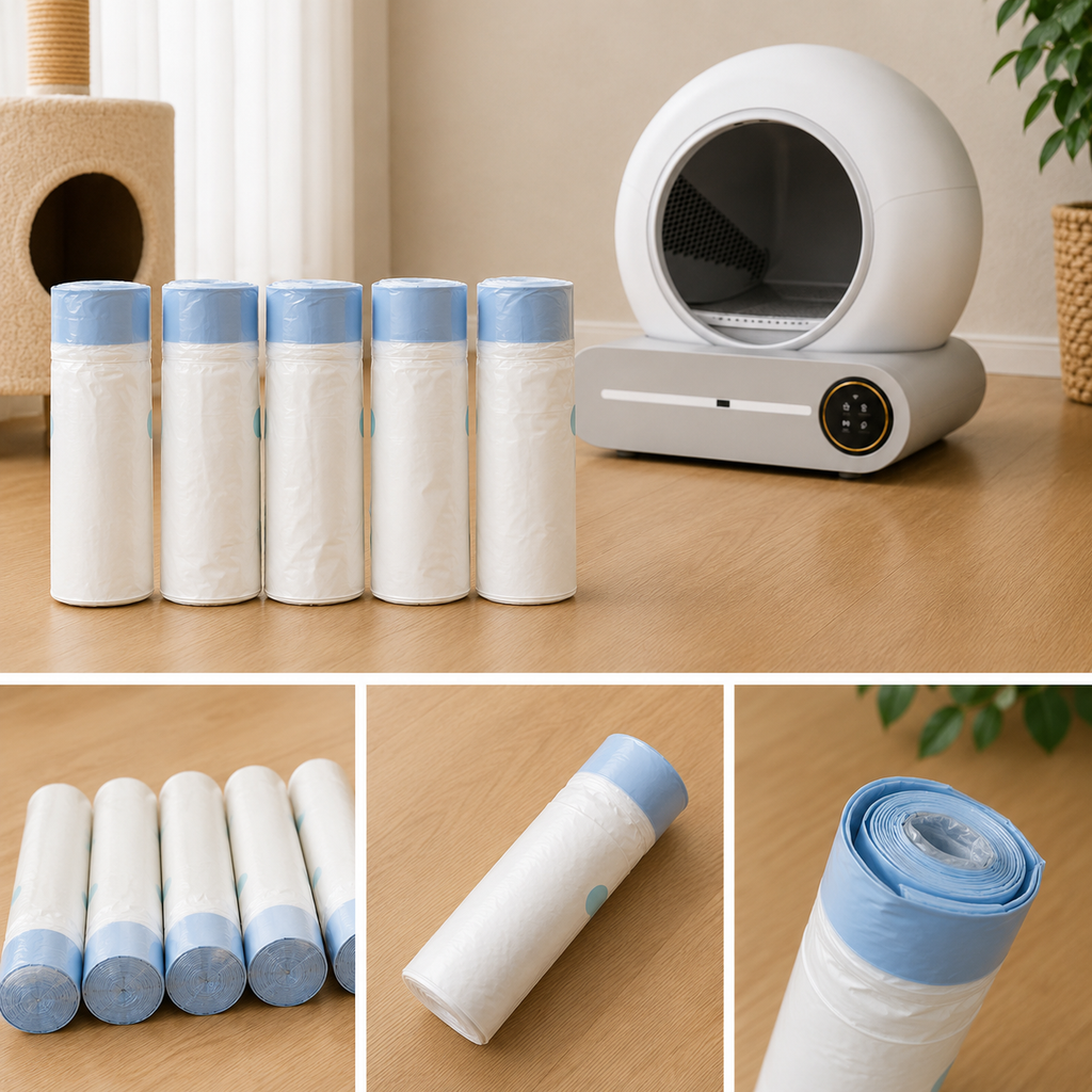 Heavy Duty Cat Litter Box Liners for TONEPIE Self-cleaning Box - a Perfect Fit Preventing Mess and Odors Garbage Bag Poop Bags