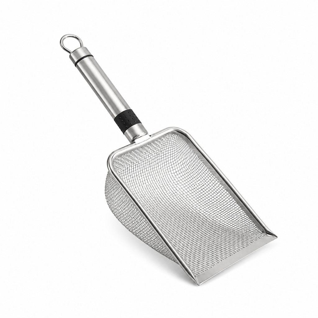Stainless Steel Cat Litter Scoop – Durable, Easy Clean, Ergonomic Handle, Rust-Resistant, Ideal for Quick Waste Removal