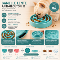 Pet Dog Slow Feeder Bowl Fun Non Slip Anti-Gulping Slower Food Feeding Dishes Eco Dog Bowl for Large Medium Small Dogs Puppy