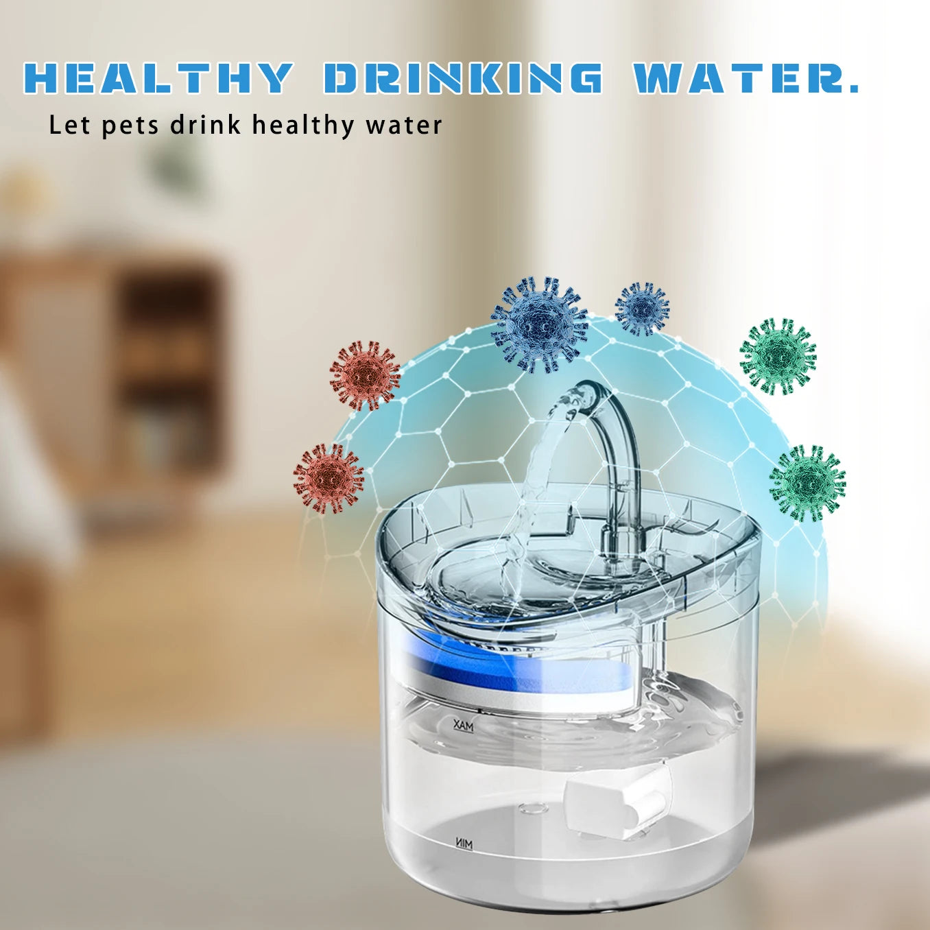 Automatic Cat Dog Water 2L Well With Water Tap Dog Water Sp Ender Transparent Filter Drinker Pet Sensor Drink Food Automatic