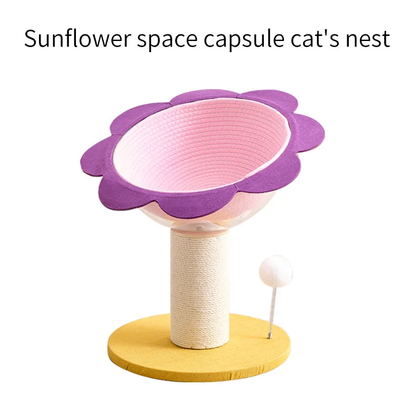Sisal Cat Scratches Bed Nest Four Seasons Space Capsule Stable Wear-resistant Eco-friendly Cat Toys Pet Products Accessories