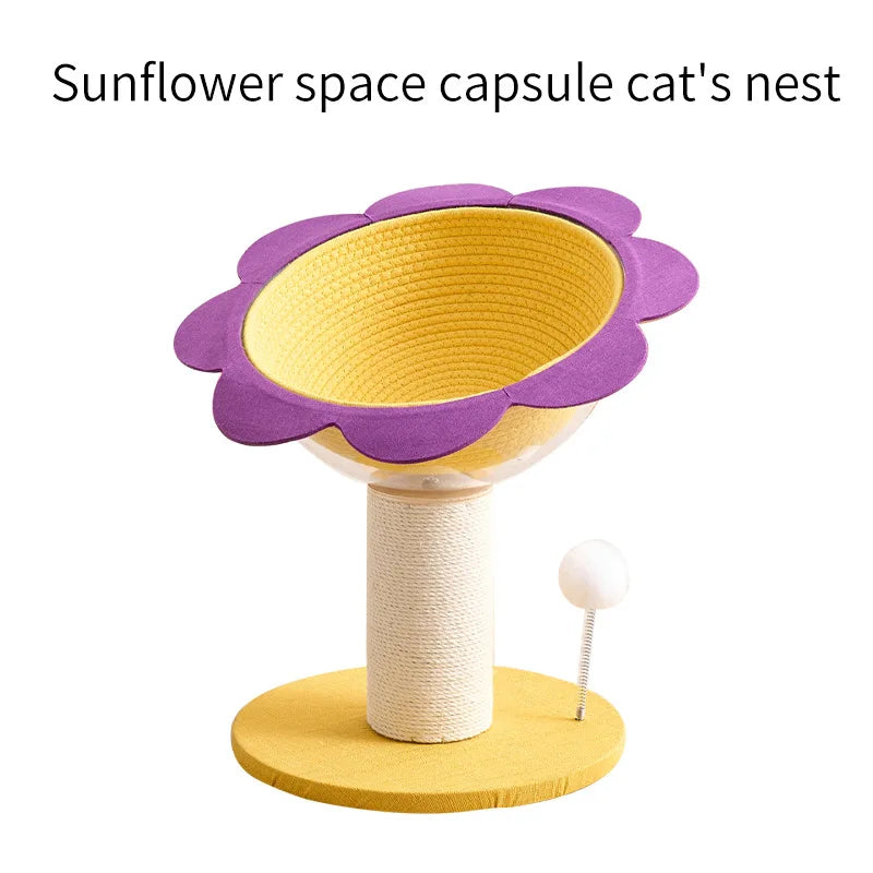 Sisal Cat Scratches Bed Nest Four Seasons Space Capsule Stable Wear-resistant Eco-friendly Cat Toys Pet Products Accessories