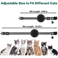 Cute Cat Collar Airtag Breakaway Reflective Kitten Collar with Bell for Apple Air Tag Holder Bell Nylon Silicone Collar for Cats
