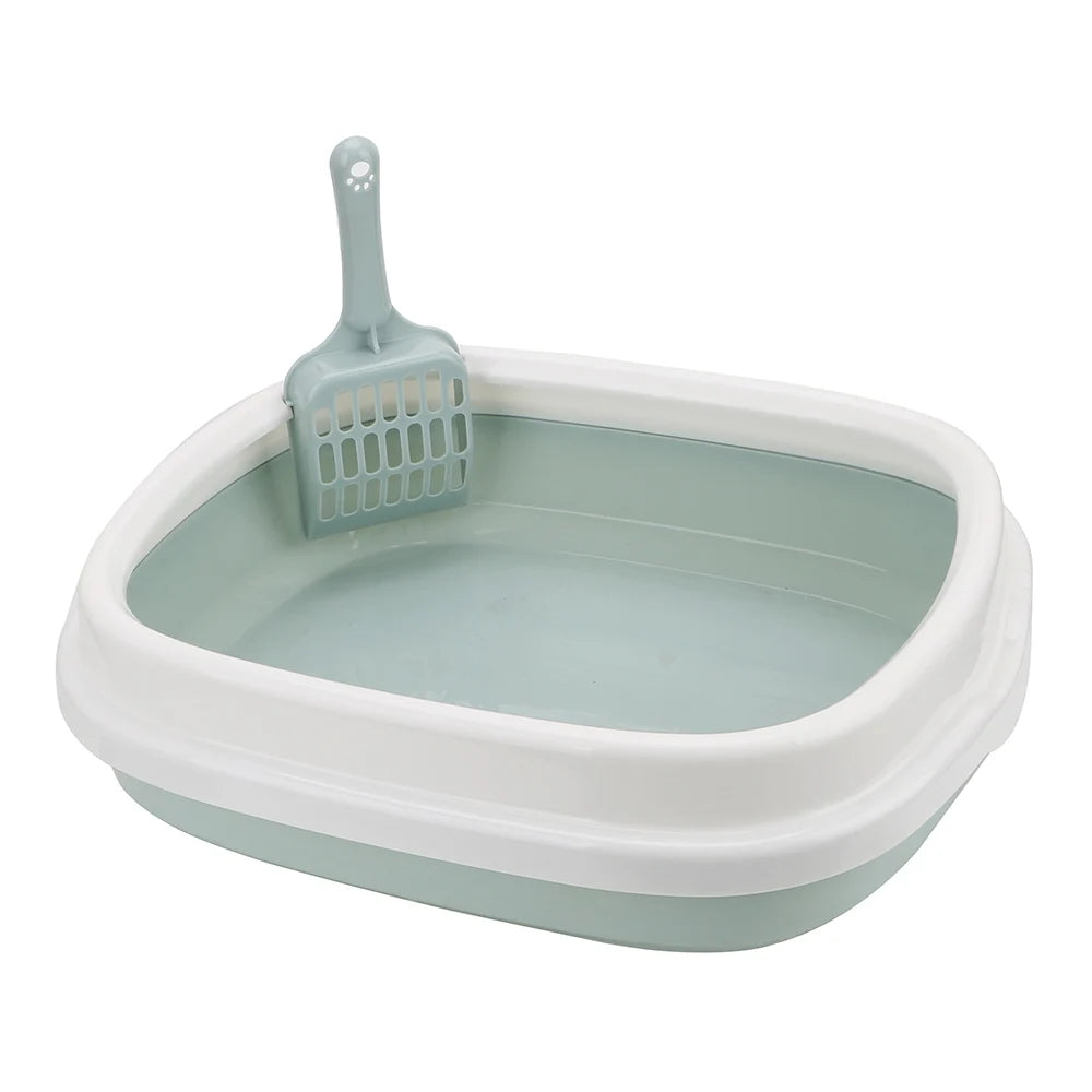 Excrement Training Sand Litter Box Cat Dog Tray with Scoop Anti-Splash Dog Toilet Cat Litter Box 1 Set Pet Toilet Bedpan