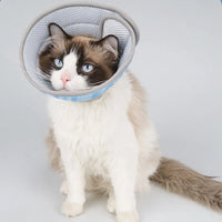 Plaid Pattern Pet Elizabeth Collar Breathable Material Adjustable Design Cat Elizabeth Circle Anti Scratch Anti Bite Protection