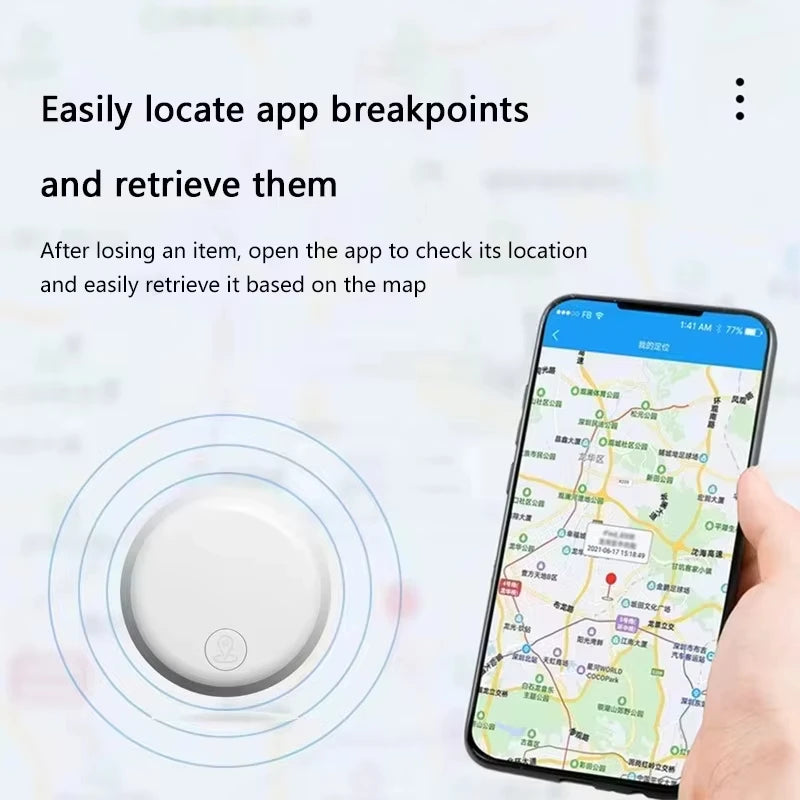 Lenovo New Bluetooth GPS Smart Tracker Anti-Lost Reminder Device Bags Elderly Kid Finder Air Tag Apple Android Tracking Locator