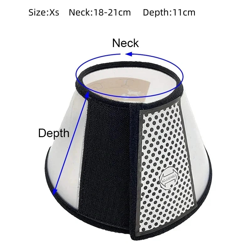 Pet Elizabeth Collar Soft Puppy Cat Anti Bite Recovery Cone Small Dog Wound Healing Neck Ring Post Surgery Protective Accessorie