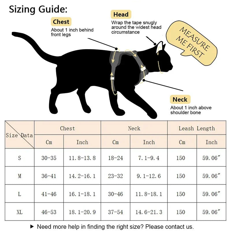 High Quality Fashion Cat Dog Harness and Leash Set Reflective Pet Harnesses Vest for Cats Small Dogs Pets Out Door Walk Supplies