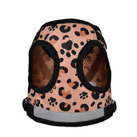 Leopard Print Dog Vest Harness No Pull Breathable Reflective Chest Strap For Small Dogs Cat Outdoor Walking Puppy Pug Supplies