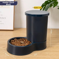 800mL Pet Automatic Feeder Large Capacity 2 Styles Cat Dog Water Dispenser Feeder Set 4 Colors Plastic Pet Integrated Food Bowl