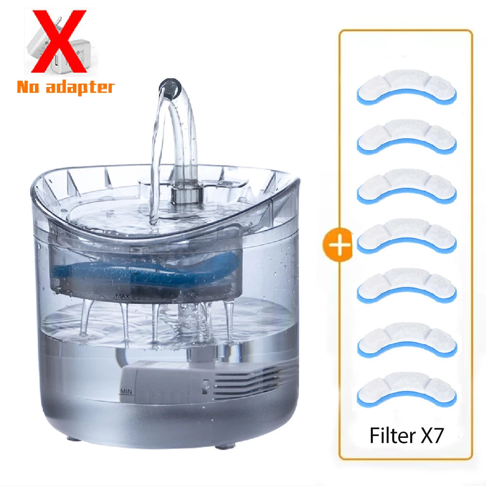 Automatic Cat Dog Water 2L Well With Water Tap Dog Water Sp Ender Transparent Filter Drinker Pet Sensor Drink Food Automatic