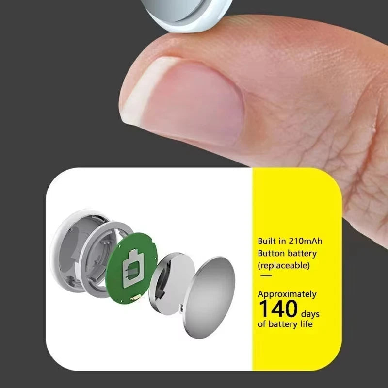 Lenovo New Bluetooth GPS Smart Tracker Anti-Lost Reminder Device Bags Elderly Kid Finder Air Tag Apple Android Tracking Locator