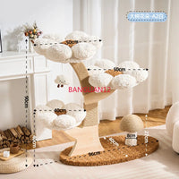 Cat climbing frame is small and does not occupy a  litter. It is integrated with wear-resistant mushrooms and cat scratching