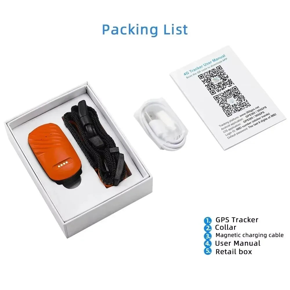 Waterproof 4g Gps Tracker for Cat 3d G-sensor Gps Locator Long Standby Anti-loss Tracker Collar Real Time Positioning for Dogs